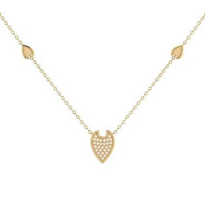 LUVMYJEWELRY RAINDROP STERLING SILVER DIAMOND NECKLACE