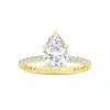 Luvmyjewelry Rania 14k Yellow Gold Pear Lab Grown Diamond Hidden Halo Engagement Ring In Yellow