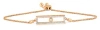 Luvmyjewelry Rectangular Kinetic Uno Slider Bolo Adjustable Diamond Bracelet In 14k Gold In 14k Rose Gold