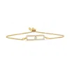 Luvmyjewelry Rectangular Kinetic Uno Slider Bolo Adjustable Diamond Bracelet In 14k Gold In Yellow