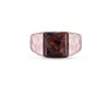 Luvmyjewelry Red Pietersite Textured Sterling Silver Men Signet Ring In Pink