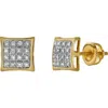 Luvmyjewelry Resplendor 10k Yellow Gold Diamond Unisex Earrings In 10k Yellow Gold
