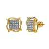Luvmyjewelry Riso 10k Yellow Gold Diamond Unisex Earrings - 0.2 Cts In Yellow