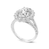 Luvmyjewelry Sabina 14k White Gold Oval Lab Grown Diamond Halo Engagement Ring In 14k White Gold