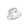 Luvmyjewelry Sagittarius Archer Design Sterling Silver Blue Topaz Stone Diamond Signet Ring In Silver
