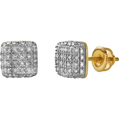Luvmyjewelry Saudade 10k Yellow Gold Diamond Unisex Earrings
