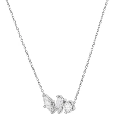 Luvmyjewelry Selara 14k Gold Lab Grown Diamond Necklace In Metallic