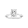 Luvmyjewelry Selene 14k White Gold Cushion Hidden Halo Lab Grown Diamond Engagement Ring In 14k White Gold