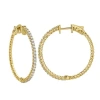 Luvmyjewelry Sepharna 14k Gold Diamond Hoop Earrings In 14k Yellow Gold