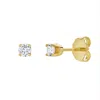 Luvmyjewelry Valeria 14k Gold Lab Grown Round Solitaire Diamond Earrings In Yellow
