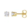 Luvmyjewelry Valeria 14k Gold Lab Grown Round Solitaire Diamond Earrings