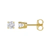 Luvmyjewelry Valeria 14k Gold Lab Grown Round Solitaire Diamond Earrings In 14k Yellow Gold