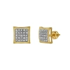 Luvmyjewelry Serenidade 10k Yellow Gold Diamond Unisex Earrings In 10k Yellow Gold
