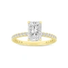 Luvmyjewelry Sia 14k Gold Radiant Cut Lab Grown Diamond Hidden Halo Ring In 14k Yellow Gold