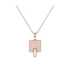 Luvmyjewelry Sidewalk Square Diamond Pendant In 14k Rose Gold Vermeil On Sterling Silver In 14kt Rose Gold Vermeil