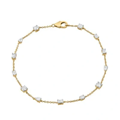 Luvmyjewelry Sigil 14k Gold Lab Grown Diamond Bracelet