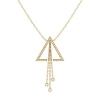 Luvmyjewelry Skyline Triangle Bolo Adjustable Diamond Lariat Necklace In 14k Yellow Gold Vermeil On