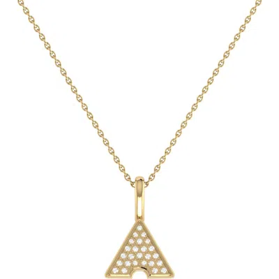 Luvmyjewelry Skyscraper Triangle Sterling Silver Diamond Chain Pendant In 14kt Gold Vermeil On Sterling