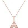 Luvmyjewelry Skyscraper Triangle Diamond Pendant In 14k Yellow Gold Vermeil On Sterling Silver In 14kt Rose Gold Vermeil