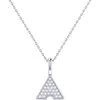 Luvmyjewelry Skyscraper Triangle Diamond Pendant In Sterling Silver In Silver