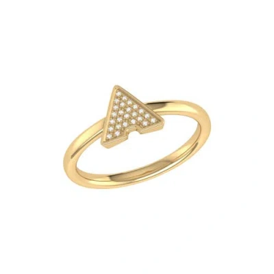 Luvmyjewelry Skyscraper Triangle Sterling Silver Diamond Ring In 14kt Gold Vermeil On Sterling
