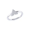 Luvmyjewelry Skyscraper Triangle Sterling Silver Diamond Ring