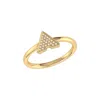 Luvmyjewelry Skyscraper Triangle Sterling Silver Diamond Ring In Yellow