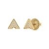 Luvmyjewelry Skyscraper Triangle Sterling Silver Diamond Stud Earring In 14kt Gold Vermeil On Sterling