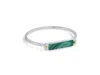 Luvmyjewelry Small Id Malachite Sterling Silver Men Cuff Bracelet In Silver