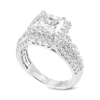 Luvmyjewelry Sofia 14k White Gold Princess Cut Lab Grown Diamond Halo Engagement Ring In 14k White Gold