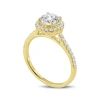 Luvmyjewelry Solstice 14k Yellow Gold Round Cut Lab Grown Round Diamond Halo Engagement Ring In 14k Yellow Gold