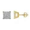 Luvmyjewelry Sorentis 10k Yellow Gold Cluster Diamond Unisex Earrings - 0.39 Cts In Yellow