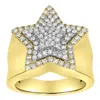 Luvmyjewelry Star Studded Bling 14k Yellow Gold 3 Layered Star Ring - 1.87 Ct In Yellow