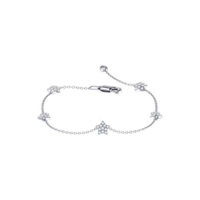 LUVMYJEWELRY LUVMYJEWELRY STARKISSED STERLING SILVER DIAMOND BRACELET