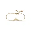 Luvmyjewelry Starry Cascade Sterling Silver Diamond Tiara Bracelet In Yellow