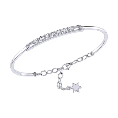 LUVMYJEWELRY STARRY LANE STERLING SILVER DIAMOND BANGLE