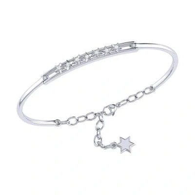 Luvmyjewelry Starry Lane Sterling Silver Diamond Bangle