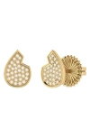 Luvmyjewelry Street Cycle Diamond Stud Earrings In Gold