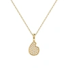 Luvmyjewelry Street Cycle Open Teardrop Silver Diamond Chain Pendant In 14kt Gold Vermeil On Sterling