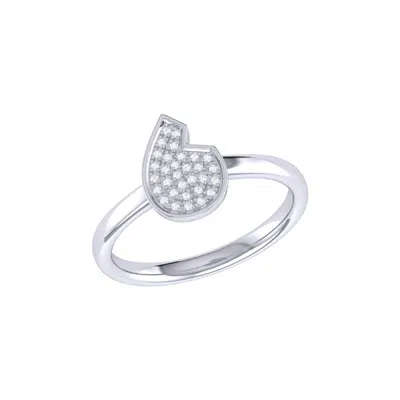 LUVMYJEWELRY STREET CYCLE OPEN TEARDROP STERLING SILVER DIAMOND RING