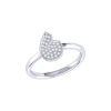 Luvmyjewelry Street Cycle Open Teardrop Sterling Silver Diamond Ring In Silver