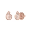 Luvmyjewelry Street Cycle Teardrop Sterling Silver Diamond Stud Earring In 14kt Rose Gold Vermeil