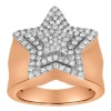 Luvmyjewelry Superstar 14k Rose Gold Diamond Men Statement Ring In 14k Rose Gold