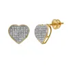 Luvmyjewelry Swoon 10k Yellow Gold Cluster Diamond Unisex Earrings - 0.23 Cts In Yellow
