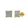 Luvmyjewelry Tempero 10k Yellow Gold Diamond Unisex Earrings In 10k Yellow Gold