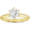Luvmyjewelry Tesi 14k Yellow Gold Round Shape Lab Grown Diamond Solitaire Ring In 14k Yellow Gold