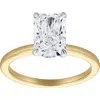 Luvmyjewelry Tia 14k Gold Emerald Lab Grown Diamond Hidden Halo Ring