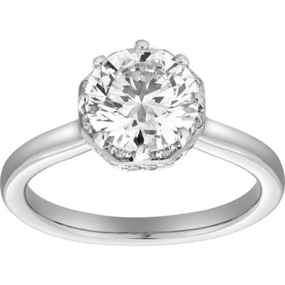 Luvmyjewelry Tiarae 14k Gold Round Cut Lab Grown Diamond Cathedral Ring In 14k White Gold
