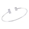Luvmyjewelry Traffic Light Adjustable Diamond Cuff In Sterling Silver In Silver