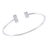 Luvmyjewelry Traffic Light Adjustable Diamond Cuff In Sterling Silver In Silver